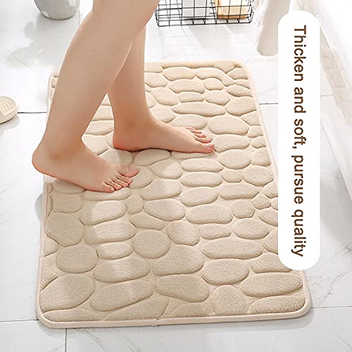 ZJXSNEH Cuarto de baño en Relieve 3D Matera de baño Alfombras de Aseo Entrada Entrada Felea para baño Sólido Color Memoria Piso de Espuma Alfombras en el baño-Vital Naranja l 40x60cm