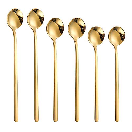 Zliger 12 Pedazo Cucharas De Café Acero Inoxidable Cucharaditas Cuchara De Sopa Cuchara De Postre Cuchara De Té Pequeño De Cucharas Cucharillas Larga Para Pastel Helado