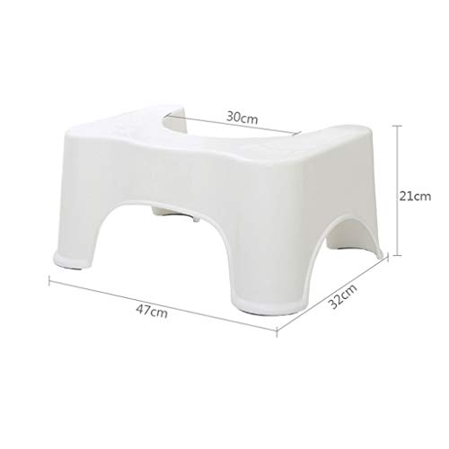 ZMDENG Altura Cuclillas WC Taburete de Paso, práctico y Compacto Eyacular heces, Creativo Antideslizante del Asiento de tocador Escabel, Ajuste for Todos los Sanitarios, Blanca