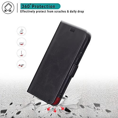 ZONNAVI Funda para Samsung Galaxy A70 / Galaxy A70S, Funda Libro de PU Cuero con Soporte y Ranura para Tarjeta, Billetera Flip Cover Magnético Carcasa para Samsung Galaxy A70 / Galaxy A70S (Negro)