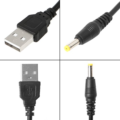 ZOUCY USB Macho a 4.0x1.7mm 5V DC Barrel Jack Cable de alimentación Conector Cable de Carga