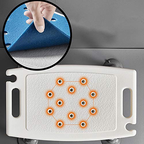 ZPTAT Sillas Ducha para Mayores Altura Ancianos Regulable Taburete con Brazos Bañera Portátil, Ayuda Ducha para Discapacitados Banco, Seguridad Antideslizantes Puede Llevar A 150Kg,White b