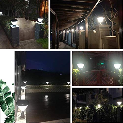 ZSMLB Poste lámpara para Exteriores Luz Linterna, Columna Luces LED solares Pilar Linterna Puerta Camino Puerta Paisaje Patio Antorcha Poste Pilar Decoración Impermeable Accesorio iluminación jardín