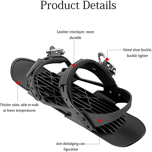 ZXNQ Mini Ski Snowblades Snowboard Adulto Zapatos de esquí Mini Skis invernizados para Exteriores Snowboard Ajustable,Classic Models