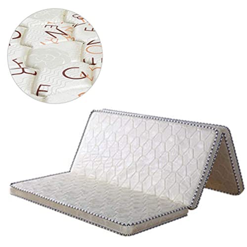 ZYYH Colchón de Fibra de Coco tríptico, colchón de Tatami ortopédico Grueso 3e colchón de Palma de Coco Cama de Oficina portátil Almohadilla para Dormir para Acampar-f 135x190cm (53x75inch)