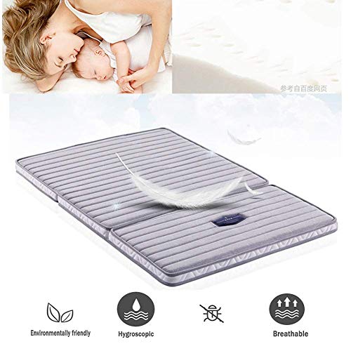 ZYYH Colchón Tatami Tri-Fold, Thicken 3e Cojín de colchón de Palma de Coco Colchoneta ortopédica de Fibra de Coco Colchón Plegable portátil para Acampar-Tri-flod 150x190cm (59x75inch)