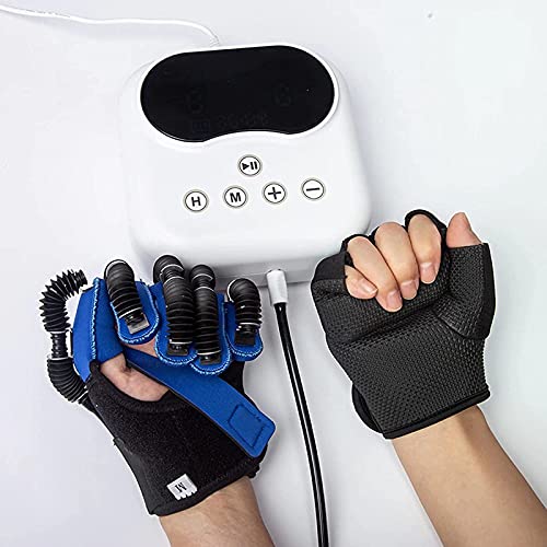 ZZBB Ortesis Eléctrica para Rehabilitación De Dedos con Entrenamiento De Dedos Separado Y Modo De Espejo, Ejercicio De Flexión Y Extensión De Dedos,Guantes De Asistencia,Right,XL