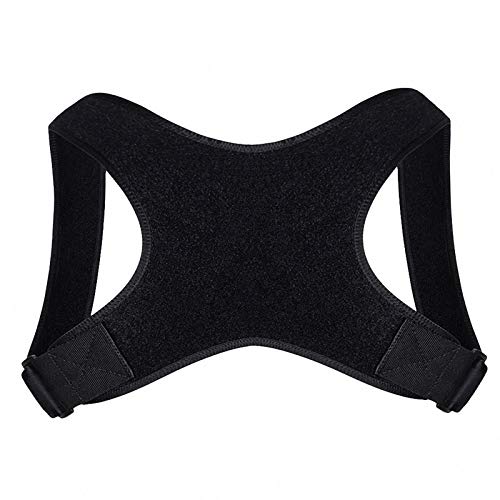 ZZDH Corrector Postura Espalda Niños Adultos Columna Vertebral Postura Corrector de Apoyo Soporte Trasero cinturón de Hombro bracen Invisible jorobback cinturón S-XL (Color : Black, Size : Large)