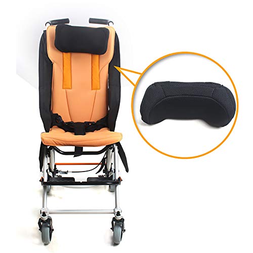 ZZYYZZ Silla de Ruedas pediátrica Plegable para niños, Asiento de 12"de Ancho, Carrito Ligero de Aluminio para niños con reposacabezas