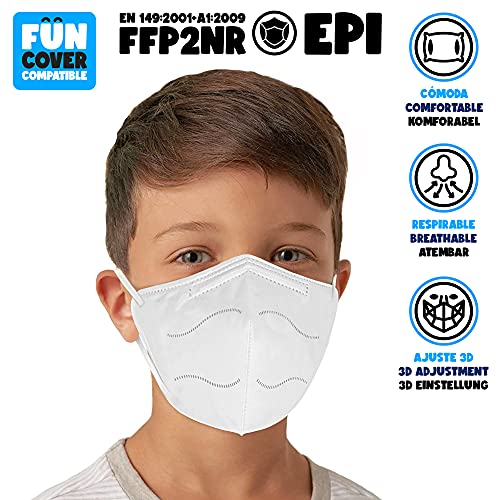 10 Mascarilla FFP2 Tamaño pequeño ,homologadas CE , ideal para Primera Comunión , Cole, viajes Ultraproteccion (ParaNiños)