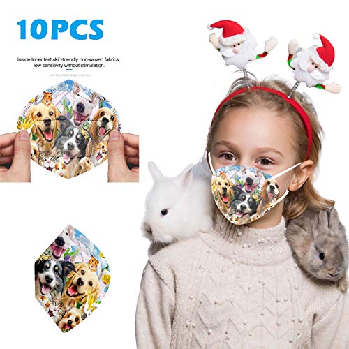 10 Piezas Niños Mascarillas Infantil Dibujos Animados para Actividades Aire Libre Escuela Fiesta MaNMaNing-CRF10