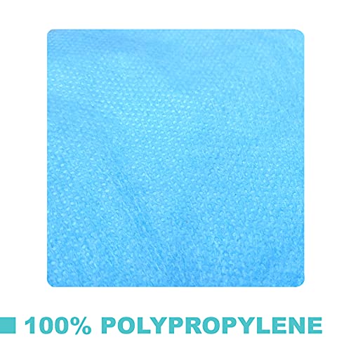 10x Batas Sanitarias Desechables - Repelentes al Agua - 25GSM - 100% Polipropileno no Tejido - Talla Única CE - Categoría de Protección I - Calidad Profesional - Azul - 10 Unidades - Dmm-Europe