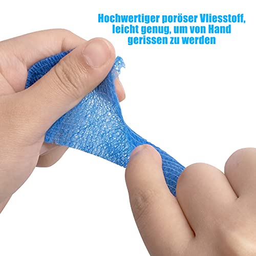 12 rollos Venda Cohesiva,5cmx4.5m Vendaje adhesivo,Vendas Autoadhesivas,vendaje elástico,adecuado para deporte,Lesiones Deportivas (color)