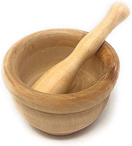 12cm (12cm) Juego de Mortero y Mano/Mortero Para Cocina de Madera/Mortero de Cocina/Mortero de Cocina Para Moler Ajo, Especias, Pimienta 12cm (12cm)