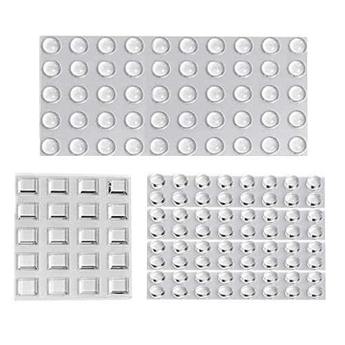 134 Pcs Lagrimas Silicona, Pies de Goma Transparentes, Topes Elásticos, Gotas Silicona Adhesivas, Almohadilla Autoadhesiva para Protector Antigolpes, Búfer Muebles, 3 Tamaño