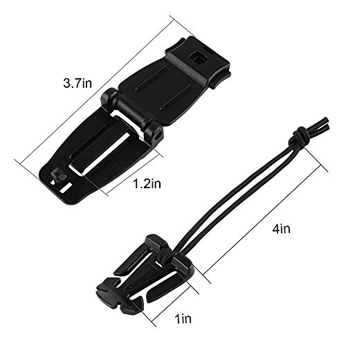 16 Clips Tácticos para Bolsa Molle Engranajes de Sujeción, Anillo en D, para Senderismo, Viajes y Otras Actividades Al Aire Libre