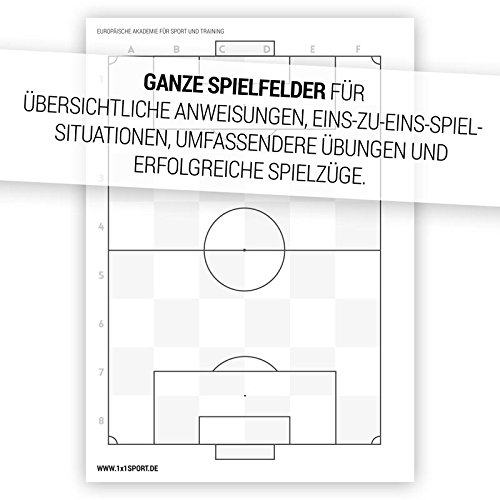 1X1Sport - Plantillas de Juego Para Entrenadores de FÚTbol, con Planos del Campo de Juego [PodrÍA no Estar en EspaÑOl], Color Playbook A5, Tamaño Din A5