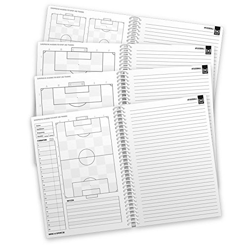 1X1Sport - Plantillas de Juego Para Entrenadores de FÚTbol, con Planos del Campo de Juego [PodrÍA no Estar en EspaÑOl], Color Playbook A5, Tamaño Din A5