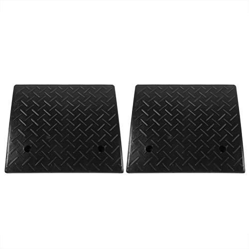 2 rampas de umbral de goma, para silla de ruedas, para coche, scooter, moto, 48,7 x 42,5 x 40,6 cm