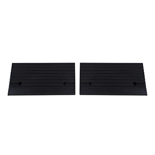 2 x Rampas de Bordillo de Goma,Rampa de Goma para Coche Automóvil Silla de Ruedas,Absorción de impactos, Resistencia al aplastamiento,Bajo ruido,48,7 x 24 x 10 cm