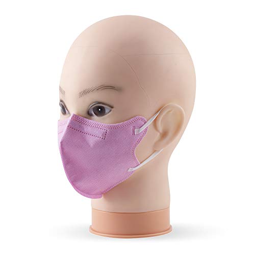 20 Mascarillas FFP2/KN95 Rosa Talla Pequeña Small Homologadas Certificación CE sin Válvula de 4 Capas, Máscara Protectora de Polvo, Mascarilla de Protección con Filtros de Calidad BFE≥94, 20 Piezas