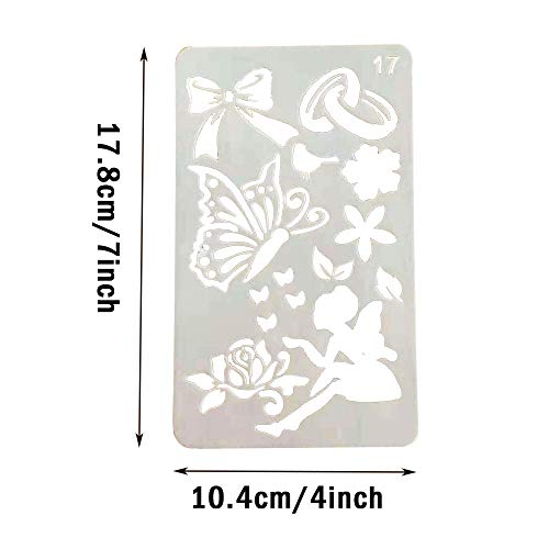 24 Piezas DIY Plantilla de Pintura, Plantillas de Animales, Conjunto de Plantillas de Pintura, Se Puede Reutilizar Pet Serie de Encaje Temático Plantilla de Pintura para El Cuaderno de Los Niños