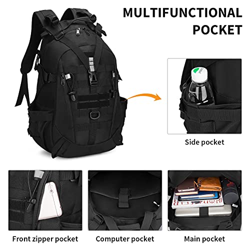 25L/35L Mochila Táctica Militar,Mochila de Asalto Molle Mochila Impermeable de Combate Unisex Bolsa de Emergencia para Caza Caminar Senderismo y Actividad al Aire Libre