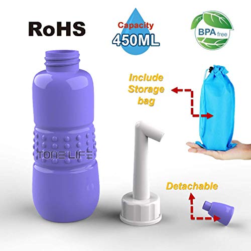 2PCS Portable bidet y viaje Bidé con la mano Held Bidet Botella para uso Personal Limpieza Botella spray portátil para limpieza del baño