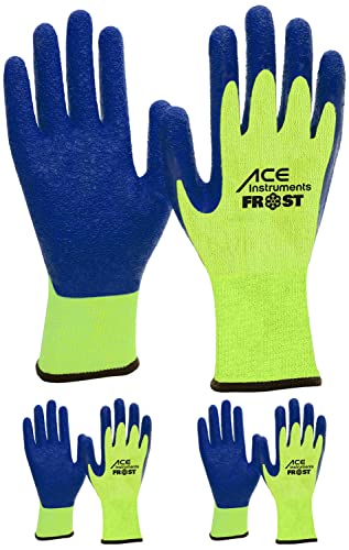 3 pares de ACE Frost – Guantes Térmicos de Trabajo - Protección Contra Frío – Perfecto en Invierno - Buen Agarre, Talla 11 - XL