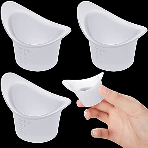 3 Piezas 8 ml Tazas de Silicona de Baño de Ojos Taza de Lavado de Ojos Suave Vaso Lavaojos Reutilizable Portátil para Accesorios de Gafas, Cuidado de Limpieza de Ojos