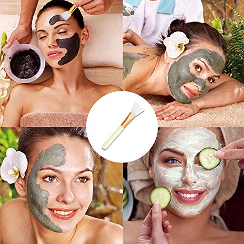 3 Piezas Brocha de silicona para máscara facial 1 Cintas Para el Pelo lindo de Mujer Brochas de Silicona para Aplicar Faciales Herramienta de Maquillaje DIY