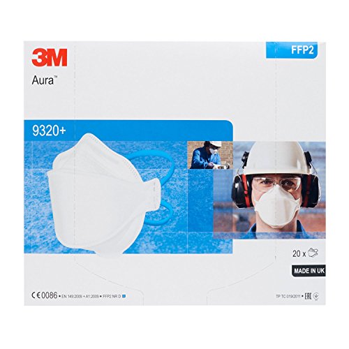 3M 7000088723 Aura FFP2 respirador desechable, paquete de 20