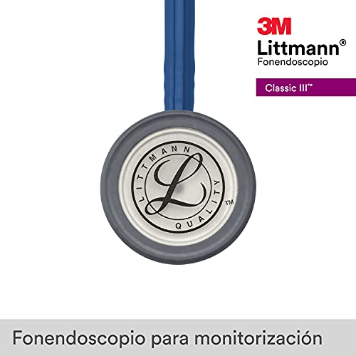 3M Littmann Classic III Fonendoscopio para monitorización, tubo Azul Marino, 69 cm, 5622