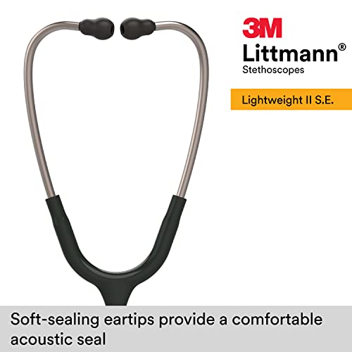 3M Littmann Lightweight II S.E. 2450, Fonendoscopios, tubo de color Negro, 71,1 cm