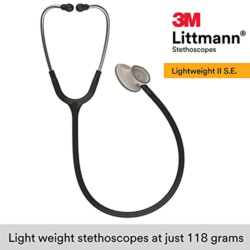 3M Littmann Lightweight II S.E. 2450, Fonendoscopios, tubo de color Negro, 71,1 cm