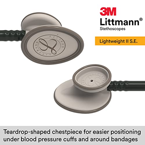 3M Littmann Lightweight II S.E. 2450, Fonendoscopios, tubo de color Negro, 71,1 cm