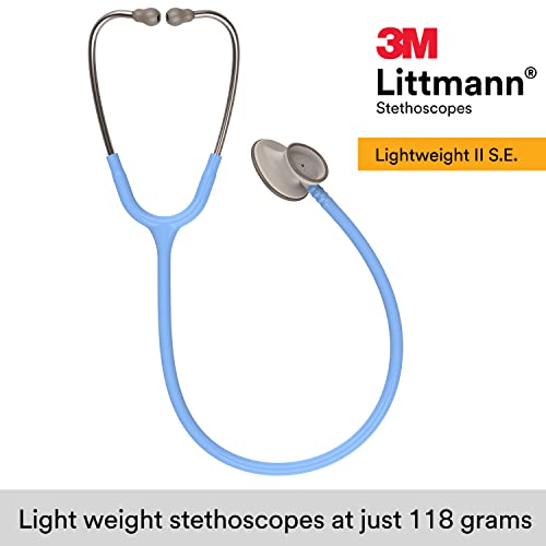 3M Littmann Lightweight II S.E. 2454, Fonendoscopios, tubo de color Azul Cielo, 71,1 cm