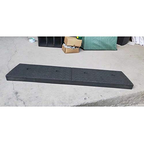 4 cm de altura de goma rampas de rampa, acceso para minusválidos rampas coches rampas para motocicleta bicicleta silla de ruedas de baja altura rampas de coche ( color : Negro , Tamaño : 100*25*4CM )