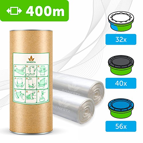 400 M - ECO Recarga compatible Tommee Tippee | Angel para pañales | equivalente 40 cajitas Tomee Tipee Simplee Twist & Click TEC | 48 Angel| Producido en Europa + rollo de cartón para rellenar fácil