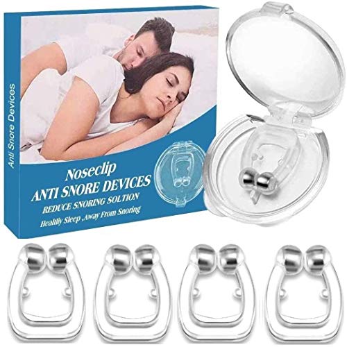 4Pcs Tapones de Silicona Magnéticos Dispositivos Anti Ronquidos Soluciones Antirronquidos Clip de Nariz Solucion de Ronquidos Dilatador Antironquidos Nasal Dejar De Roncar