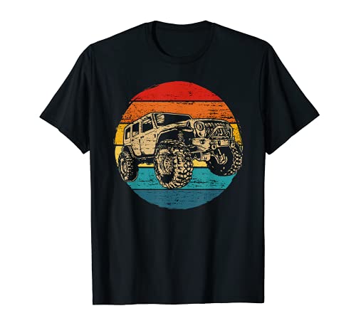 4x4 Tracción en todas las ruedas Off Road Coche vintage retro 70s Camiseta