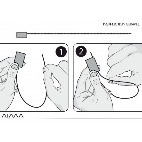 50 PRECINTOS DE SECURIDAD CON CABLE METALICO