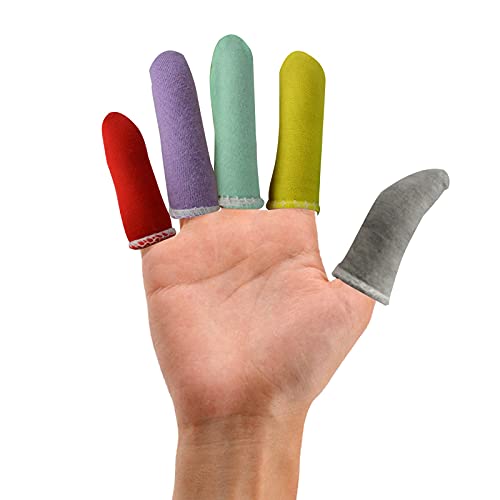 50 unidades de protección de dedos de algodón para dedos de la mano Finger Sleeve Protector soporte Finger Cots anti anti anti