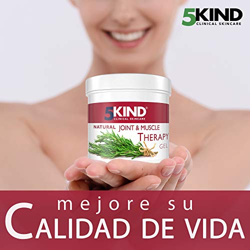 5Kind gel calmante del dolor de Músculos y Articulaciones Antiinflamatorio con resultados demostrados Fórmula única Penetra profundamente Calmante para Músculos Rodillas Articulaciones Manos Espalda