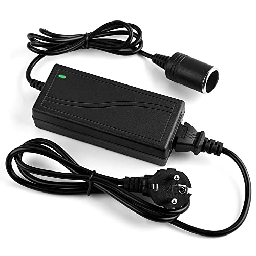 60W Fuente de Alimentación Adaptador, JRing CA a CC de 220V-240V a 12V CC, 12V/5A Convertidor De Voltaje Con Encendidor de Cigarrillo de Coche