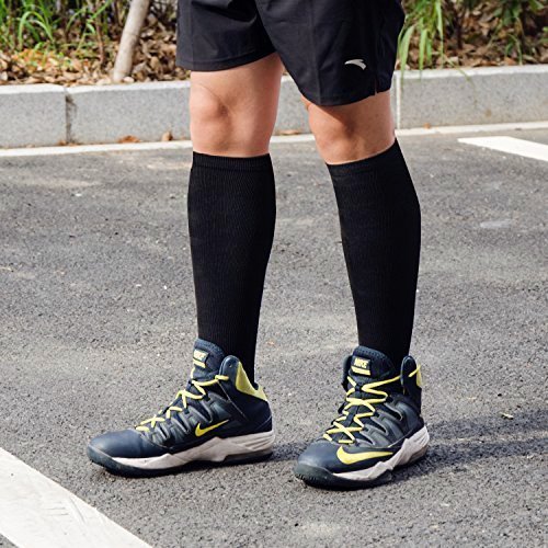 8 Pares Calcetines/Medias de Compresión- Athletic Fit Calcetines para Mujeres y Hombres para Deporte, Embarazo, Médicos, Correr, Volar, Viajar, Varicosas, De pie Mucho Tiempo