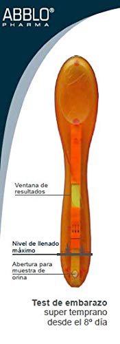 ABBLO Prueba de embarazo precoz (Española e Ingles) - 2 Prueba - 5 mlU/mL Sensibilidad - Prueba 7 días antes de tu período.