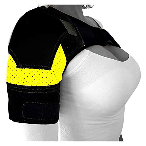 Abrazadera de Hombro-Soporte de Manguito rotatorio para la prevención de Lesiones, articulación dislocada AC, Lágrima de Labrum, Dolor de Hombro congelado (Color : Yellow, Size : Large)