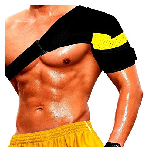 Abrazadera de Hombro-Soporte de Manguito rotatorio para la prevención de Lesiones, articulación dislocada AC, Lágrima de Labrum, Dolor de Hombro congelado (Color : Yellow, Size : Large)