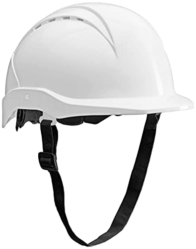 ACE Patera Casco Obra - Casco Seguridad - Casco de Trabajo con Cierre de Rosca, Ventilado y Ajustable - Blanco